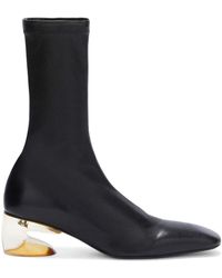 Jil Sander - Ankle Leather Boots - Lyst