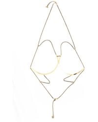 Elisabetta Franchi - Curved-Plate Chain Body Jewellery - Lyst
