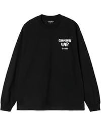 Carhartt - T-Shirt Met Grafische Print En Lange Mouwen - Lyst