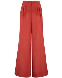 Alberta Ferretti - Pantalon Ample À Taille Haute - Lyst