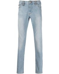 Philipp Plein - Logo-Plaque Slim-Leg Jeans - Lyst