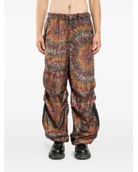 KHOKI - Printed Wide-Leg Trousers - Lyst