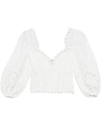 Charo Ruiz - Bass Laced Balloon-Sleeve Top - Lyst