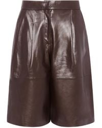 Yves Salomon - Lamb-Leather Bermuda Shorts - Lyst