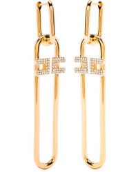 Elisabetta Franchi - Orecchini Con Strass - Lyst