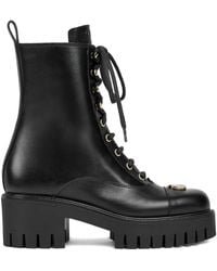 Gucci - 60Mm Lace-Up Boots - Lyst