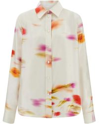 Ferragamo - Blouse Met Blossom-Print En Lange Mouwen - Lyst