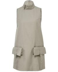 OPEN YY - Cargo-Pocket Buckle Mini Dress - Lyst