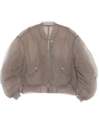 Rick Owens - Secchia Flight Crinkled Sleeve Bomber Jacket - Lyst