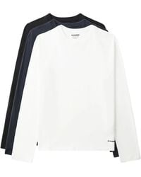 Jil Sander - Logo-Patch Cotton T-Shirt (Set Of Three) - Lyst