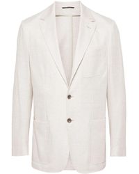 Canali - Mélange-Effect Blazer - Lyst