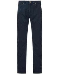 Incotex - Logo-Patch Straight-Leg Trousers - Lyst