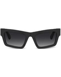Moschino - Logo-Plaque Rectangle-Frame Sunglasses - Lyst
