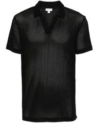 Sunspel - Linear Mesh Design Polo Shirt - Lyst