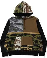 A Bathing Ape - Hoodie À Design Patchwork - Lyst