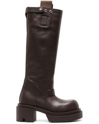 Rick Owens - 80mm Polished-leather Knee-high Boots - Lyst