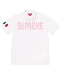 Supreme - Twill Appliqué Polo Shirt - Lyst