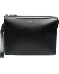 Bally - Banque Leather Clutch Bag - Lyst