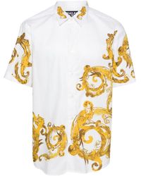 Versace - Watercolor Couture-print Cotton Shirt - Lyst
