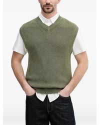 Benetton - Pull En Maille À Col V - Lyst