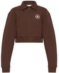 Palm Angels - Cropped Quarter-Zip Sweater - Lyst