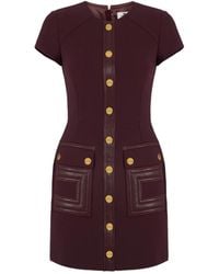 Elisabetta Franchi - Vestido corto con detalle de botones - Lyst