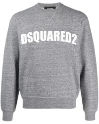 DSquared² - Crystal-Embellished Logo-Print Sweatshirt - Lyst