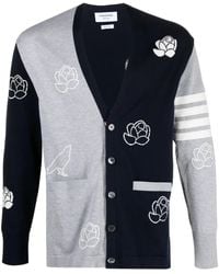 Thom Browne - Cárdigan con motivo 4-Bar Stripes - Lyst
