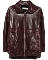 Nour Hammour - レザー ボンバージャケット - Lyst