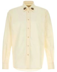 Valentino Garavani - Cream Poplin Shirt - Lyst