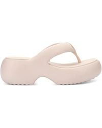 Melissa - Free Fuzzy Platform Thong Flip-Flops - Lyst