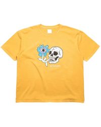 Alchemist - T-Shirt mit Totenkopf- und Blumenprint - Lyst