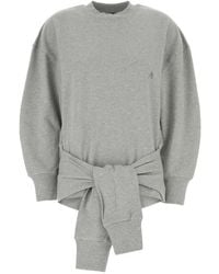 The Attico - Tie-Waist Logo-Embroidered Sweatshirt - Lyst