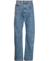 Martine Rose - Jeans Dritti Con Stampa - Lyst