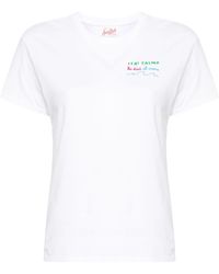 Mc2 Saint Barth - Katoenen T-shirt Met Borduurwerk - Lyst