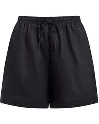 12 STOREEZ - Drawstring Ramie Shorts - Lyst