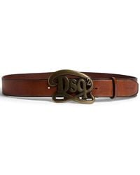 DSquared² - Logo-buckle Leather Belt - Lyst