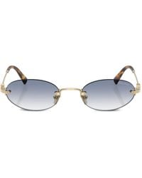 Miu Miu - Oval-Frame Sunglasses - Lyst
