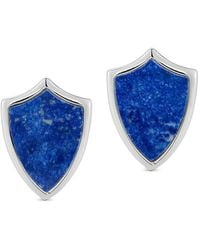 Mateo - Shield Lapis Cufflinks - Lyst