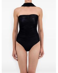 Maygel Coronel - Tambor Ruched Strapless Swimsuit - Lyst