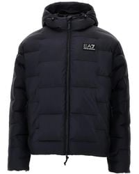EA7 - Logo-Patch Quilted Jacket - Lyst