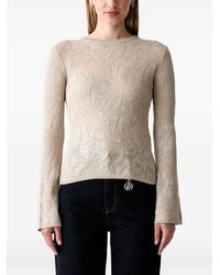 Liu Jo - Floral-Jacquard Sweater - Lyst