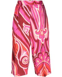 Etro - Patterned Bermuda Shorts - Lyst