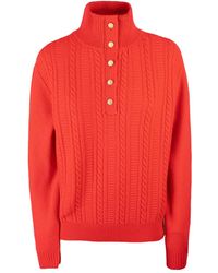 A.P.C. - Thea Cable-Knit Button Sweater - Lyst