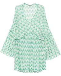 Missoni - Flared-Sleeve Mini Dress - Lyst