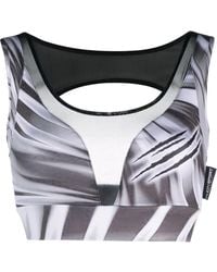 Philipp Plein - Printed Cotton Cropped-Top - Lyst