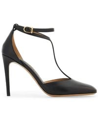 Ferragamo - T-Strap Stiletto Pumps - Lyst