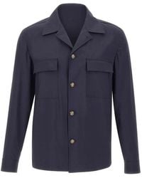Barba Napoli - London Flap-Pockets Button-Down Virgin Wool Jacket - Lyst