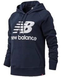 New Balance - Essentials Logo-Print Hoodie - Lyst