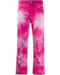 MSGM - Tie-Dye Print Cropped Jeans - Lyst